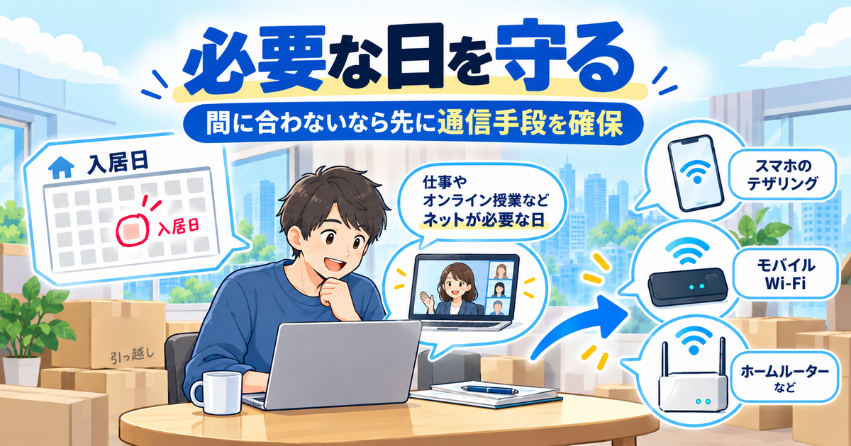 eo光とNURO光の開通期間は目安であり個別確認が必要なことを示す図解